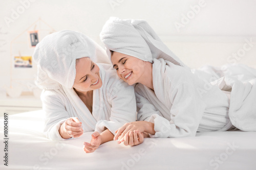 Mature woman with daughter ...