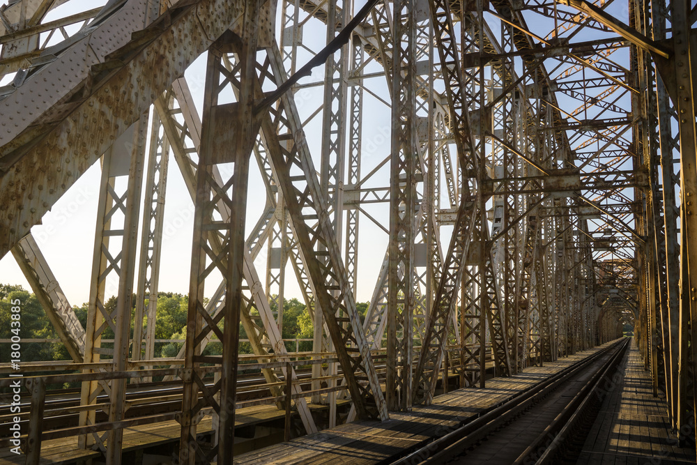 old rusty steel bridge