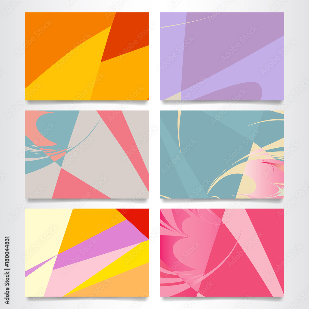 Set of six colorful abstract backgrounds.