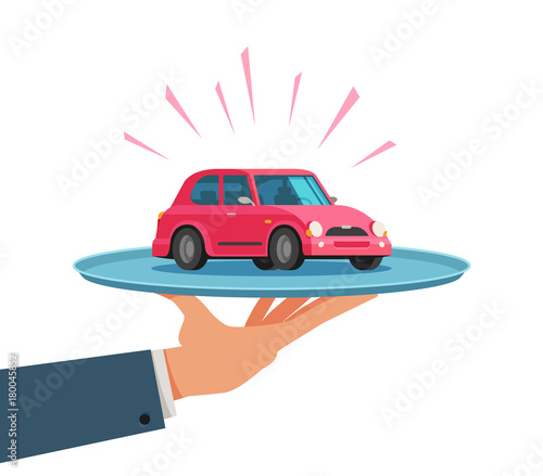 Car service, dealership, dealer concept. Vector illustration