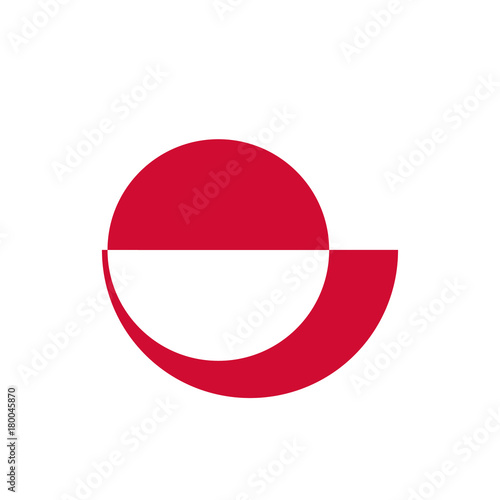 Greenland flag, official colors and proportion correctly. Free Download Greenland flag, official colors and proportion correctly. - GFXLoad