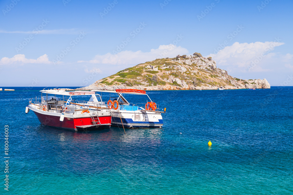 Pleasure boats moored in Agios Nikolaos