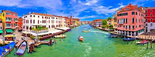 Fototapeta Kolorowy Canal Grande w Wenecji panoramiczny widok