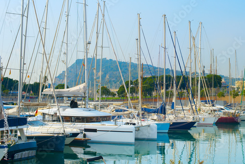 Yachts at Port Vell. Barcel...