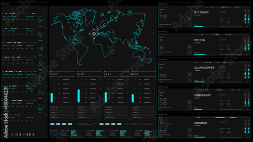 Futuristic World Map Display