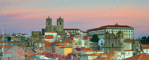 Panorama Porto at twilight, Portugal