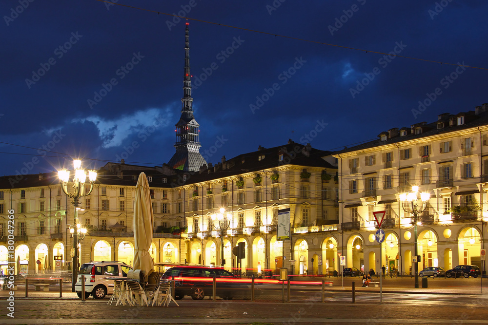 Fototapeta premium Piazza Vittorio Veneto, Turin, Italy