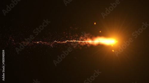 Photo Fire comet flying