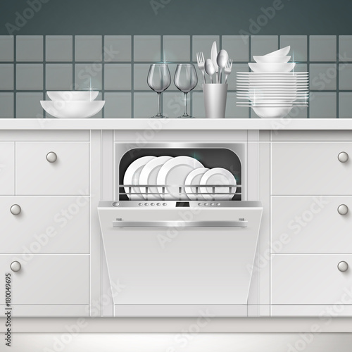 Vector build-in dishwasher