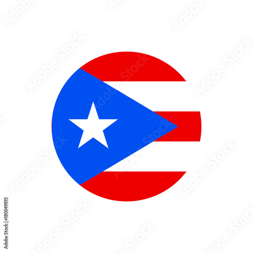 Puerto Rico flag, official colors and proportion correctly. National Puerto Rican flag. Vector illustration