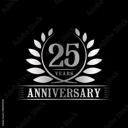 25 years anniversary logo template. 