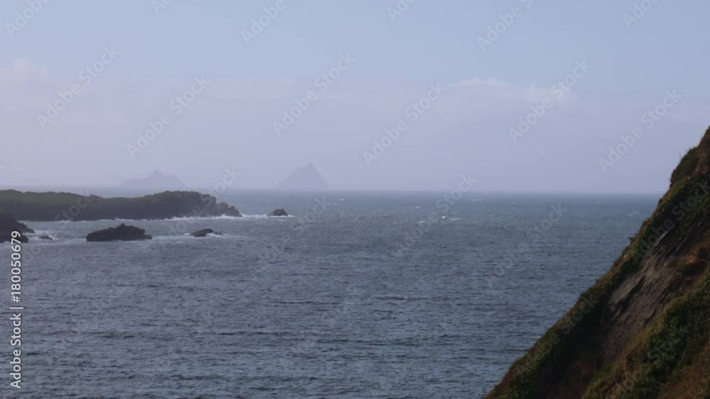 Skellig Islands in the distance, Ireland. Location of Star Wars movie.
Skellig Islands in the distance, Ireland. Location of Star Wars movie.