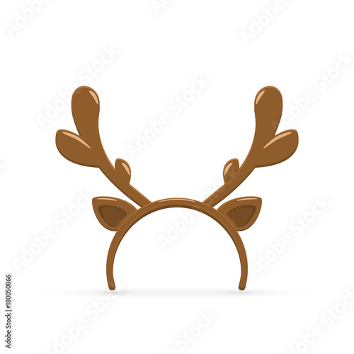 Deer antler on white background