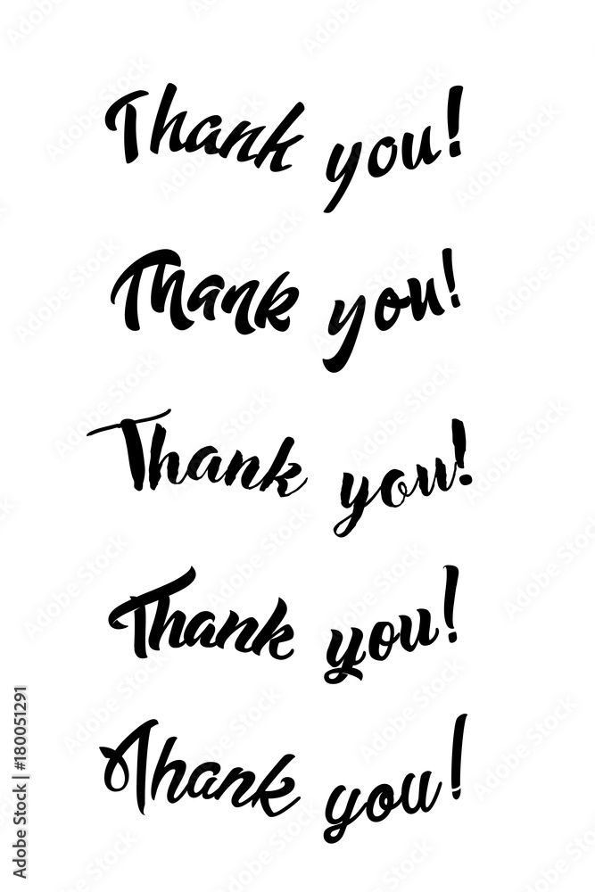 Thank You calligraphy. Handwritten ink lettering. Brush painted letters. Vector illustration. Hand drawn design elements. Thank you card. Modern brush calligraphy. Thank You calligraphy. Handwritten ink lettering. Brush painted letters. Vector illustration. Hand drawn design elements. Thank you card. Modern brush calligraphy.