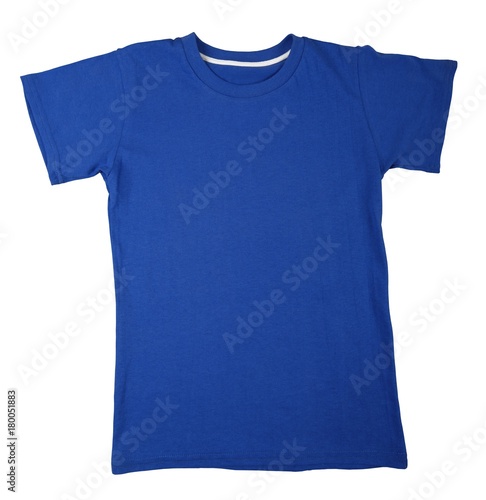 Blue T-Shirt Isolated On White Background