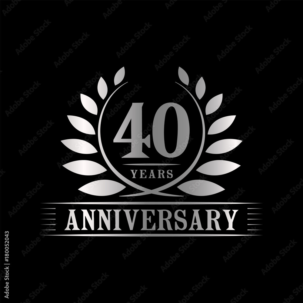40 years anniversary logo template. 40 years anniversary logo template.