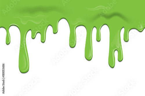 Vector seamless frame with slime, flowing down paint photo