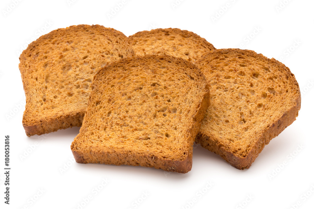 Sliced Toast Bread isolated on white background, top view. Sliced Toast Bread isolated on white background, top view.