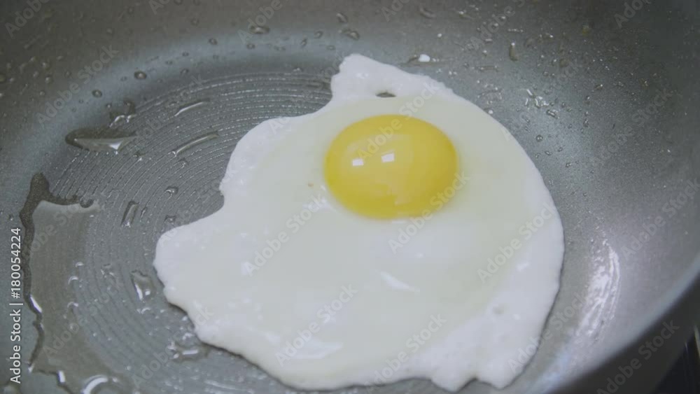 Fresh Sunny Side Up Egg Cooking In Skillet Fresh Sunny Side Up Egg Cooking In Skillet