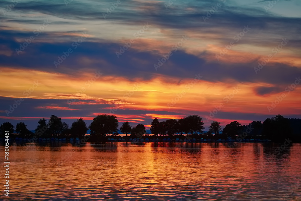 Fototapeta premium Sunset in Lindau