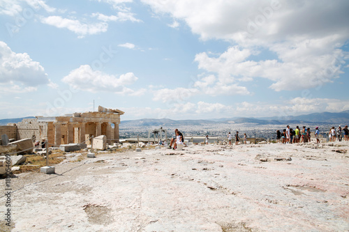 Athens,Acropolis,Greece,Europe - 18/07/2017 : Acropolis in Athens on a very hot summer day.