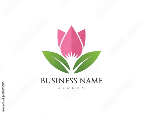 Lotus flowers design logo Template icon