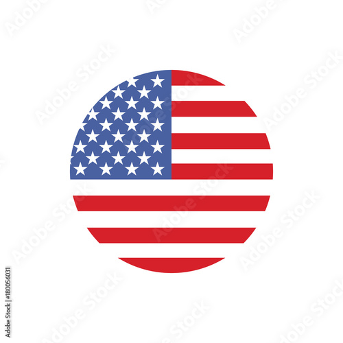 United States of America flag, official colors and proportion correctly. National USA flag. Vector illustration