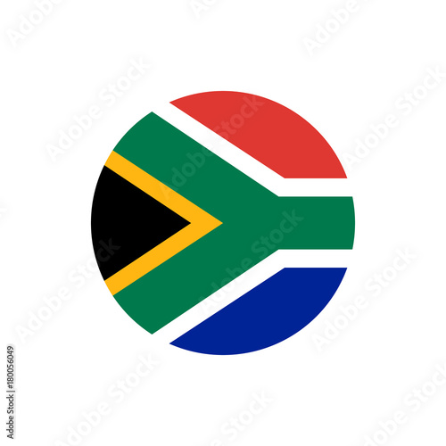 Republic of South Africa flag, official colors and proportion correctly.
