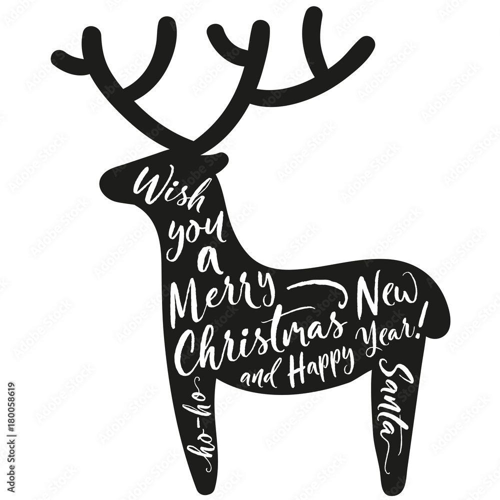 Christmas Deer Silhouette