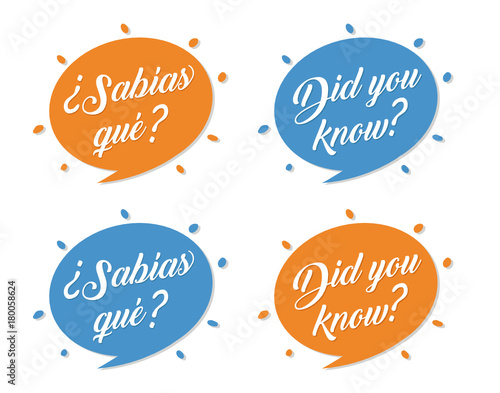 did you know?/ sabias que? English spanish phrase