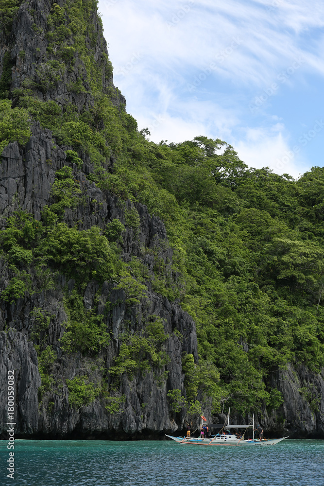 Tropical rock in Boracay