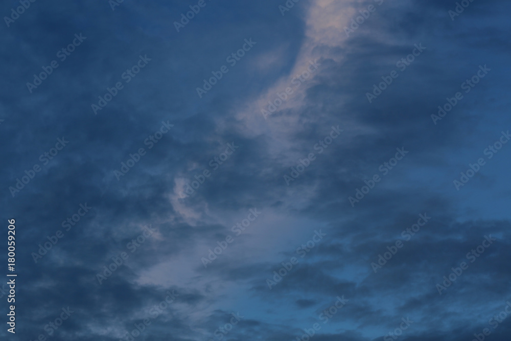 Obraz premium Clouds in Boracay in the evening