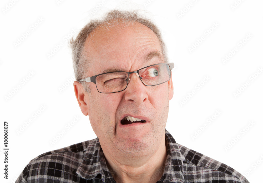 Man Raise his Eyebrow in Disbelief Man Raise his Eyebrow in Disbelief