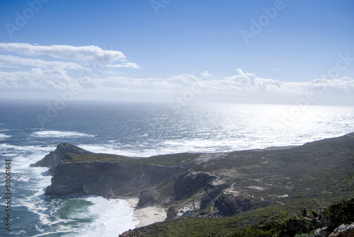 Scenic View of Cliffs by the Ocean with a Small Beach