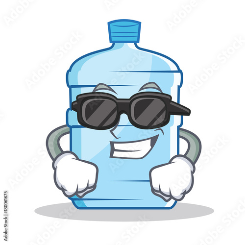 Super cool gallon character cartoon style