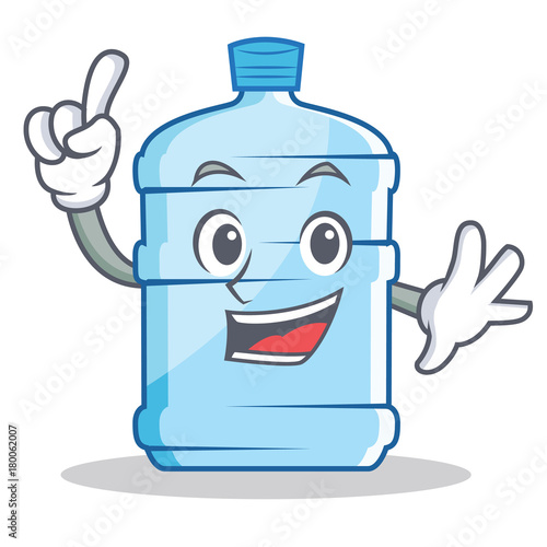 Finger gallon character cartoon style