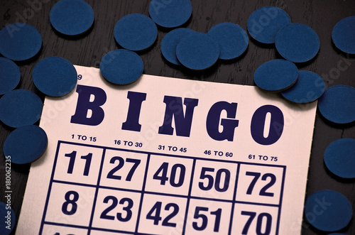 Bingo card close up