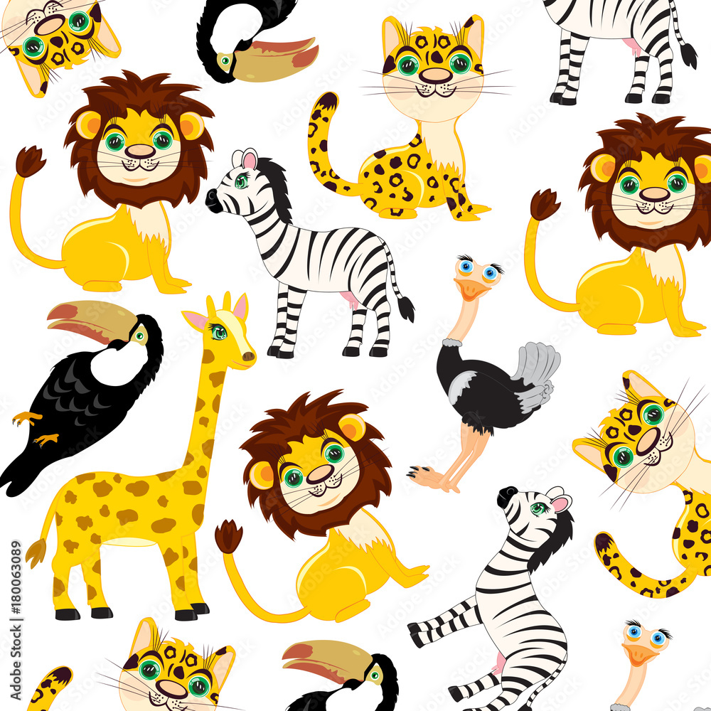 Obraz premium Animals of the africa pattern
