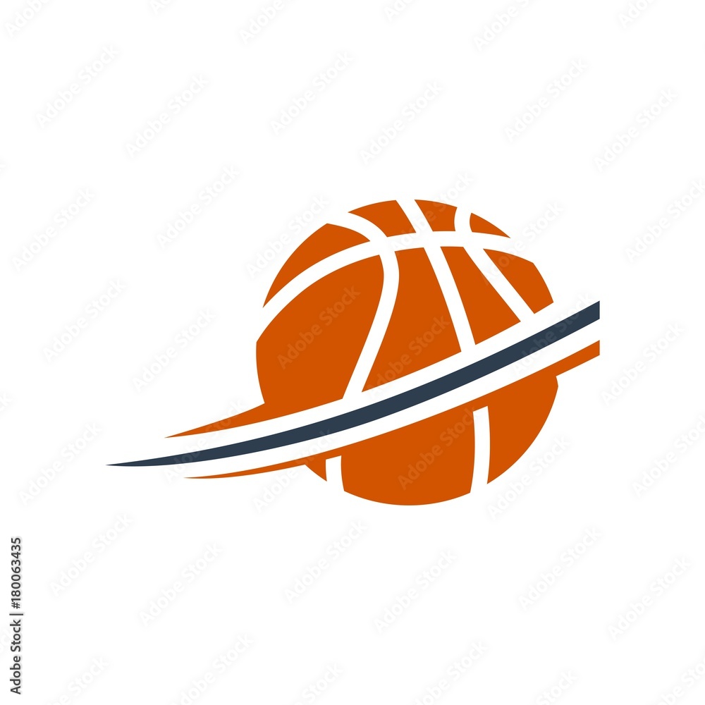 Fototapeta premium unique basketball logo. editable. vector
