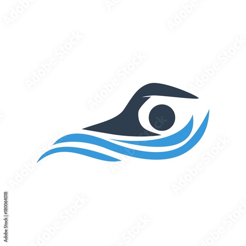 water sports. swimming logo. editable. vector