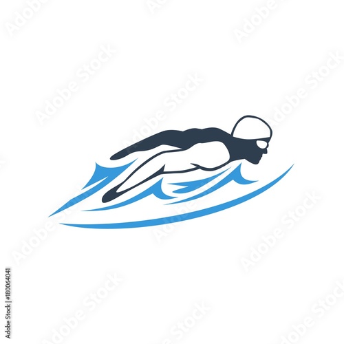 water sports. swimming logo. editable. vector