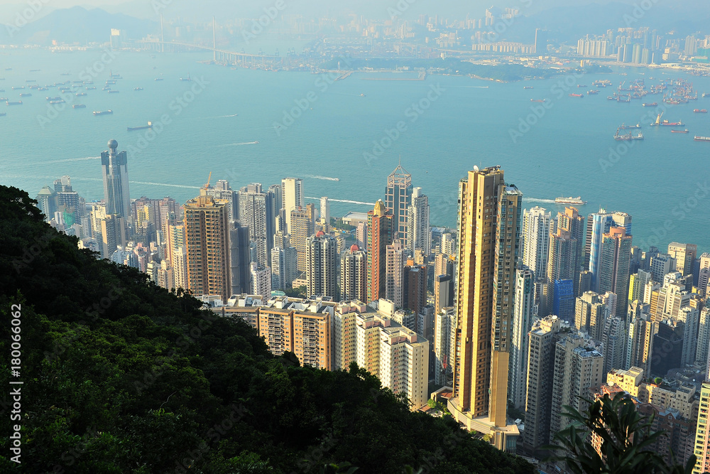 Fototapeta premium Hong Kong Cityscape at Sunset