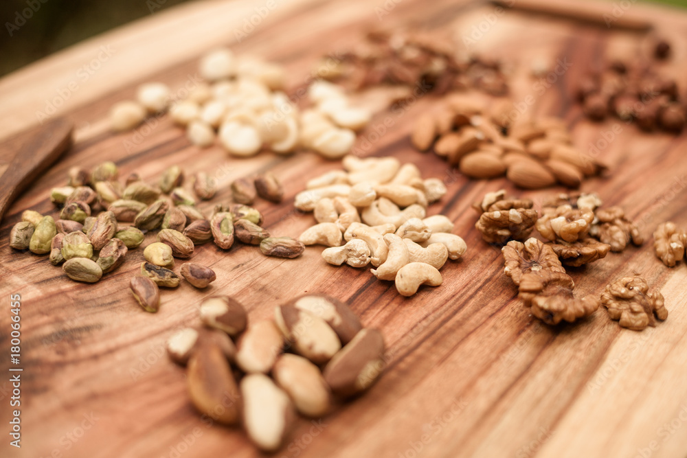 Selections of dried fruits or nuts in a jar Selections of dried fruits or nuts in a jar
