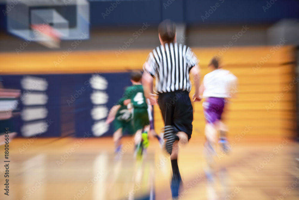 Fototapeta premium Youth basketball motion blur