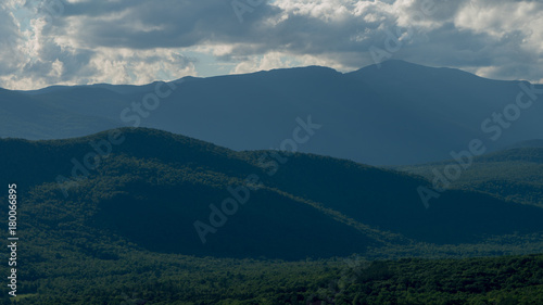 Aerial View of Morning Clouds on New Hampshire Mountains