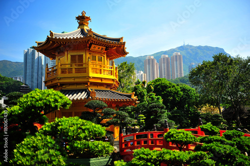 Chinese Pavilian in Nan Lian Garden  Hong Kong