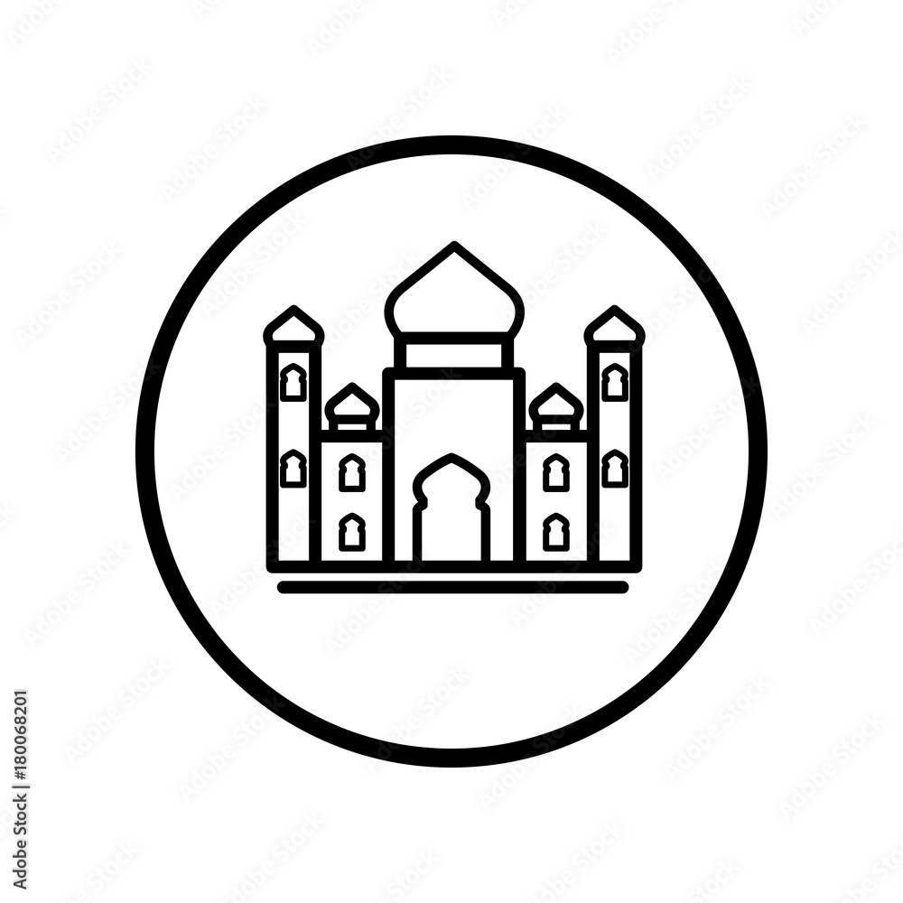 Naklejka premium Islamic Icon, Mosque icon-Vector Iconic Design