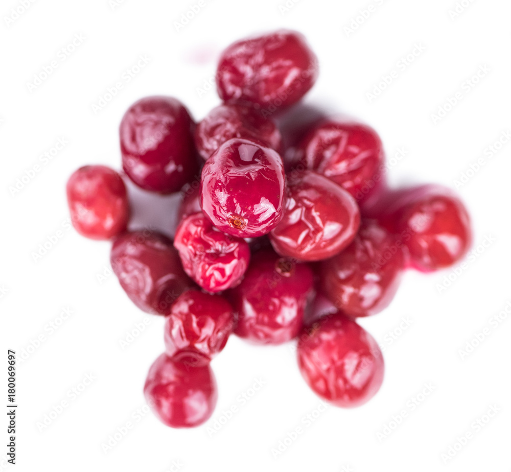 Some Canned Cranberries isolated on white (selective focus) Some Canned Cranberries isolated on white (selective focus)