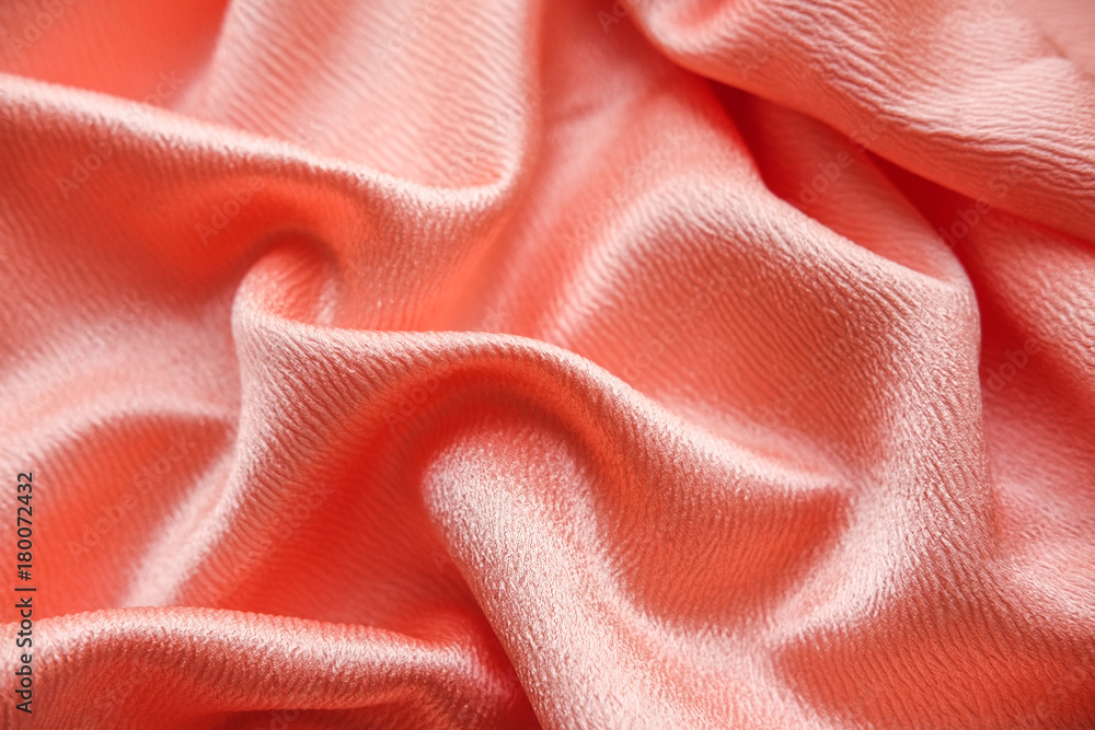 Texture of the pleated red georgette fabrics Texture of the pleated red georgette fabrics