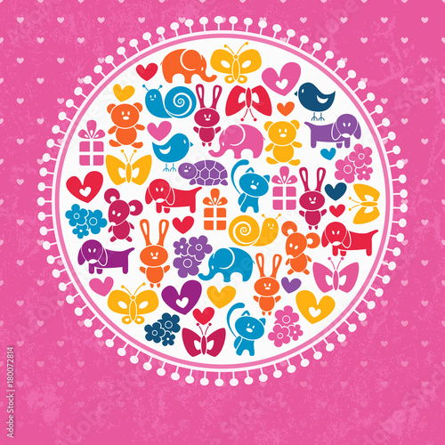 Baby pink background. EPS 10 vector illustration.